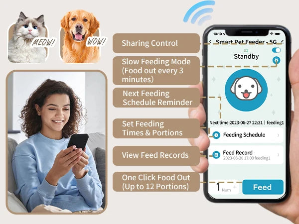 WiFi Pet Feeder with APP Control