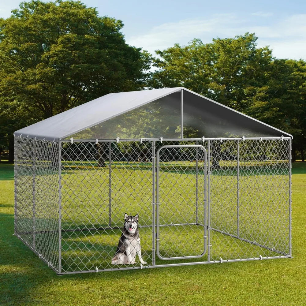 10×10FT Outdoor Extra Large Dog Kennel Fence