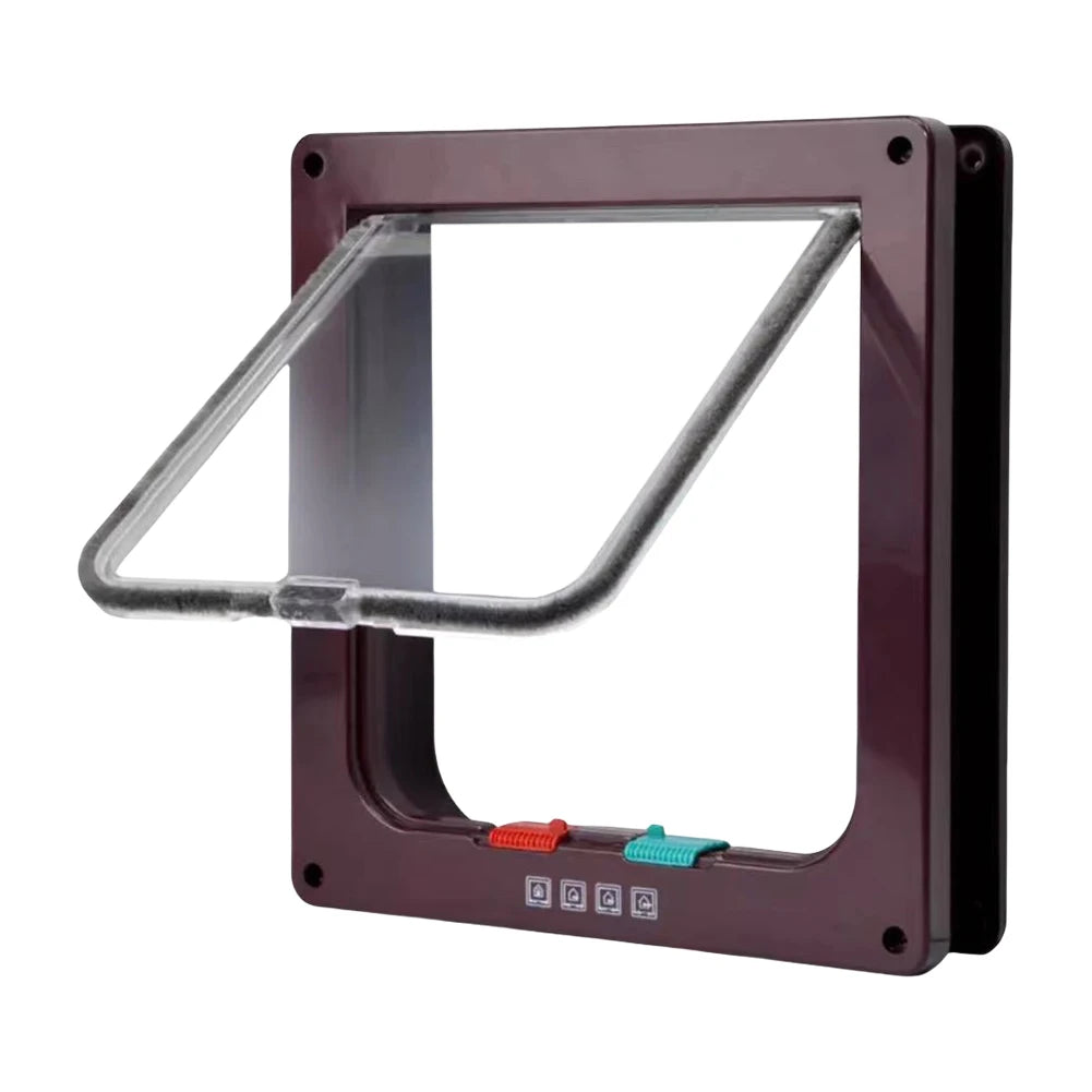 Four-Way Lock Dog Cat Flap for Small Pets