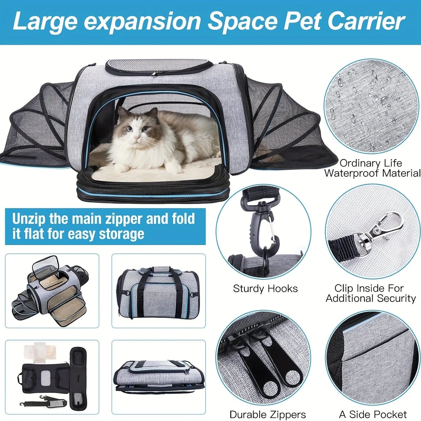 Airline Approved Foldable Cat Carrier