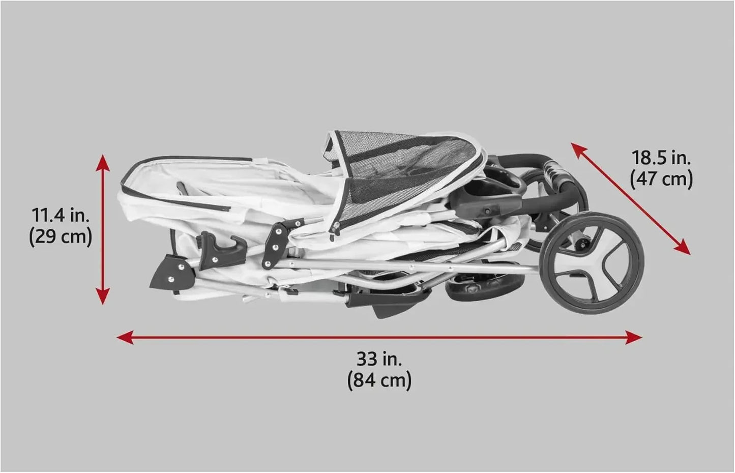 Foldable Pet Stroller for Cats and Dogs