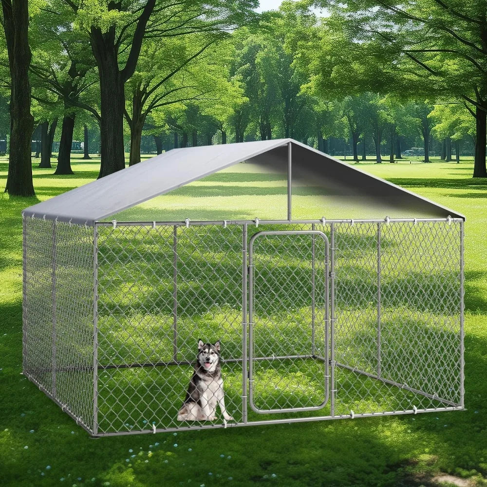 10×10FT Outdoor Extra Large Dog Kennel Fence