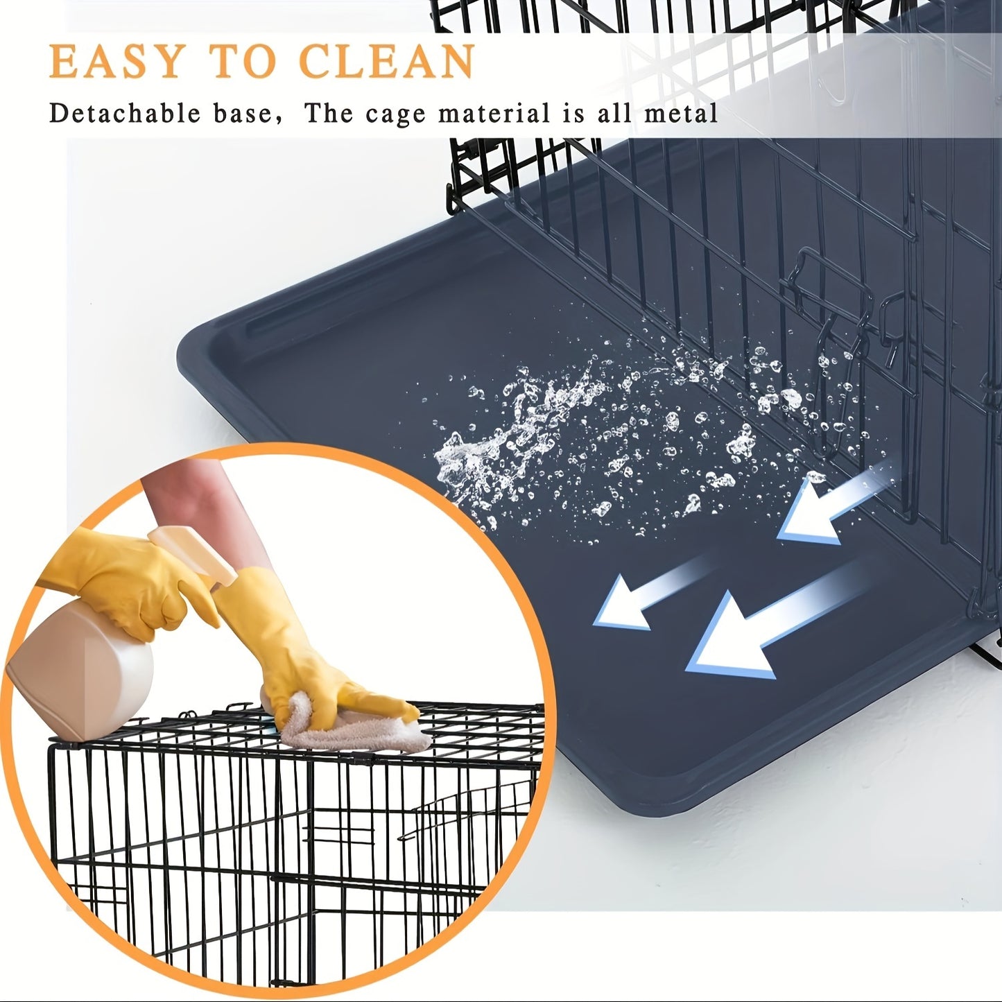 Double Door Folding Metal Crate