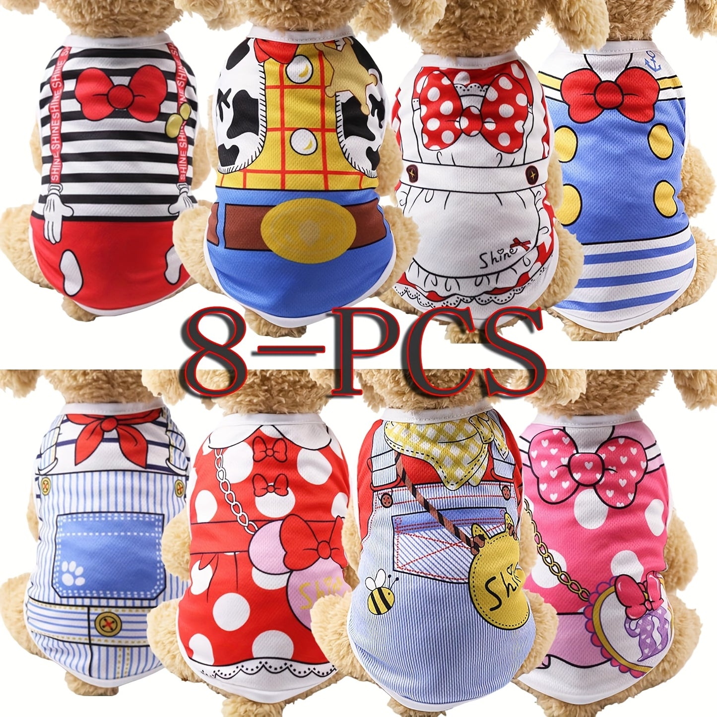Pet Vest T - Shirts Cartoon Design