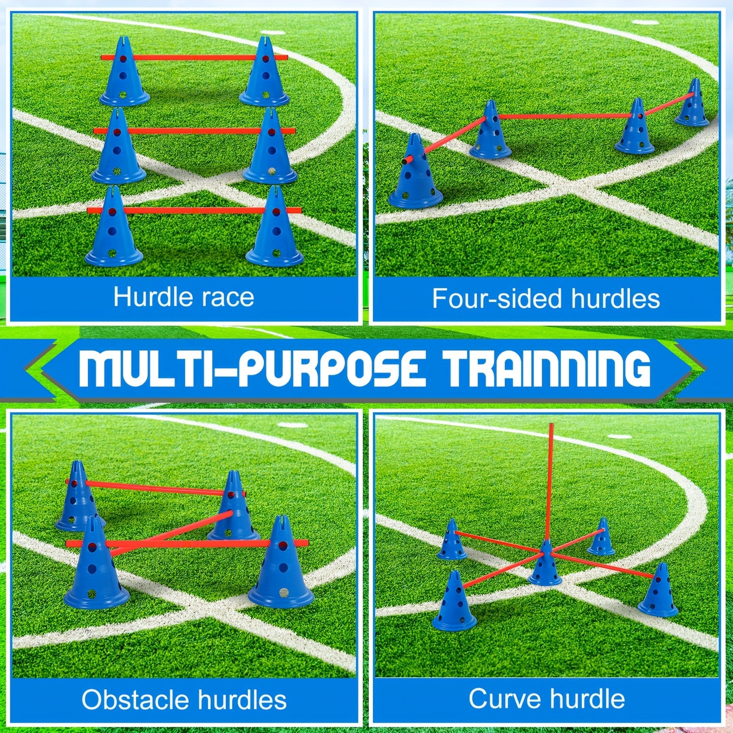 Dog Agility Hurdle Cone Set