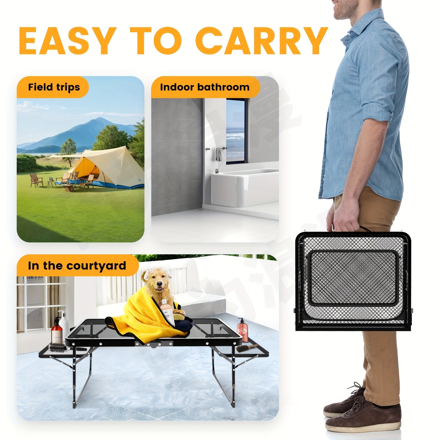 27 Inch Folding Grooming Table