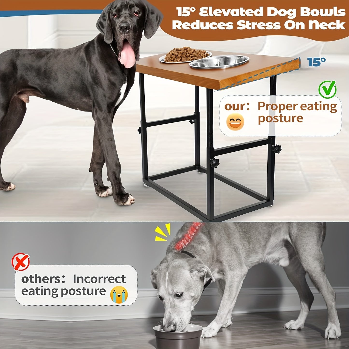 Elevated Bowls -Medium/Large Dogs