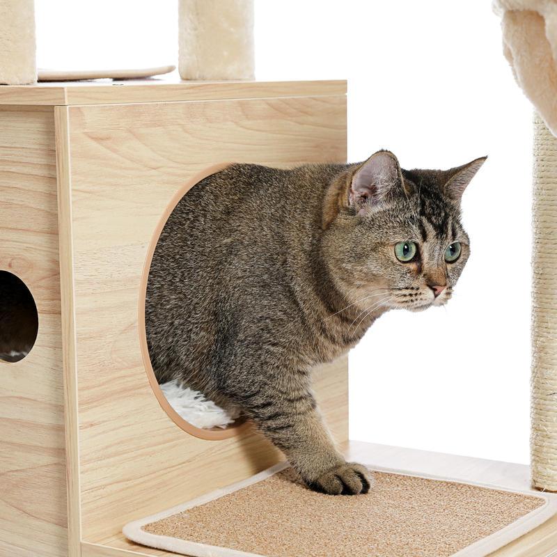 Luxurious and unique cat tower with 3 beds