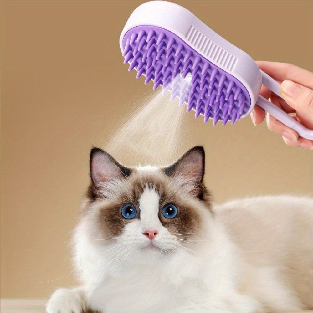 2pcs Cat Grooming Steam Brush