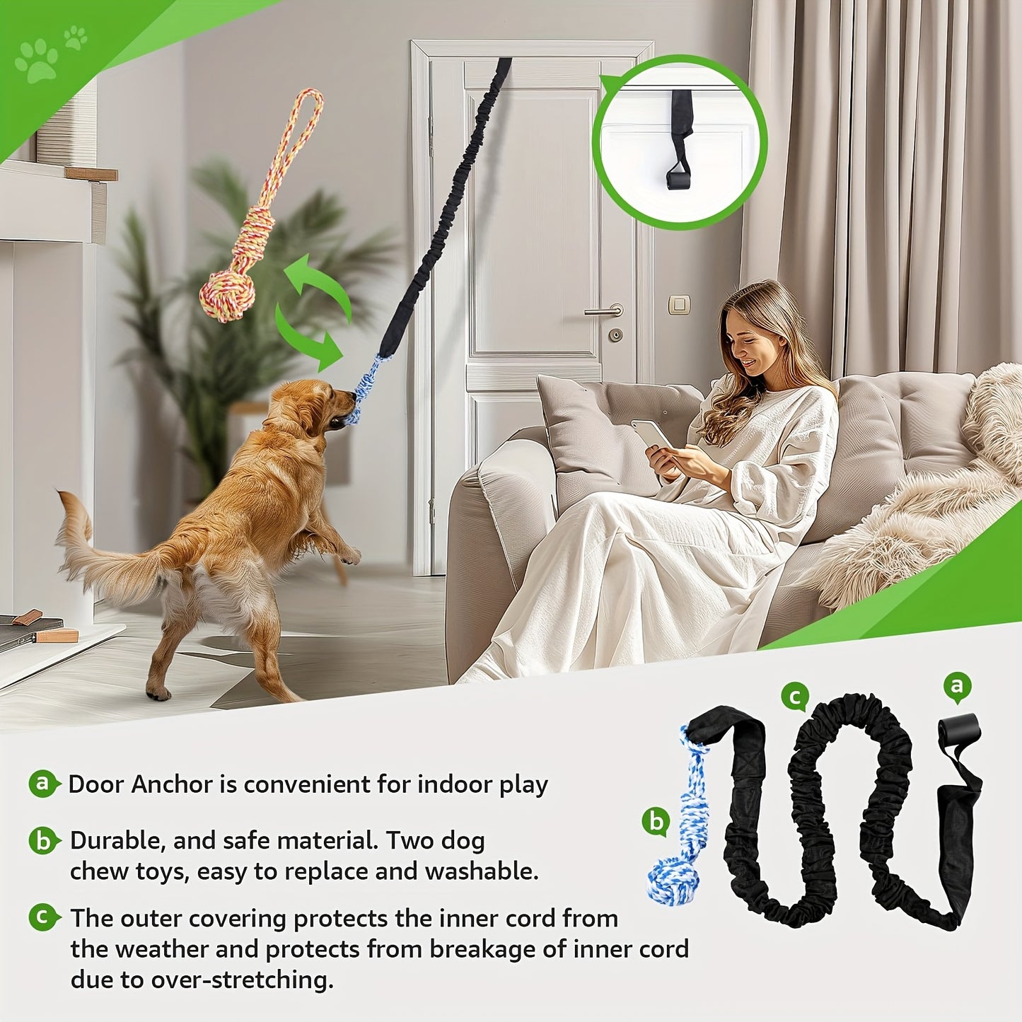 Interactive Rope Toy Tug Of War