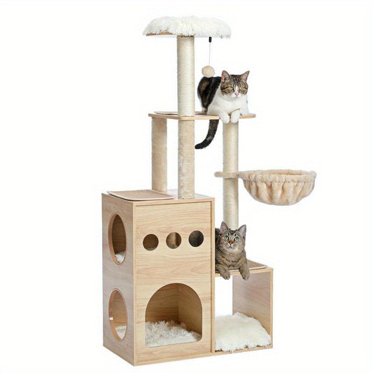 Luxurious and unique cat tower with 3 beds