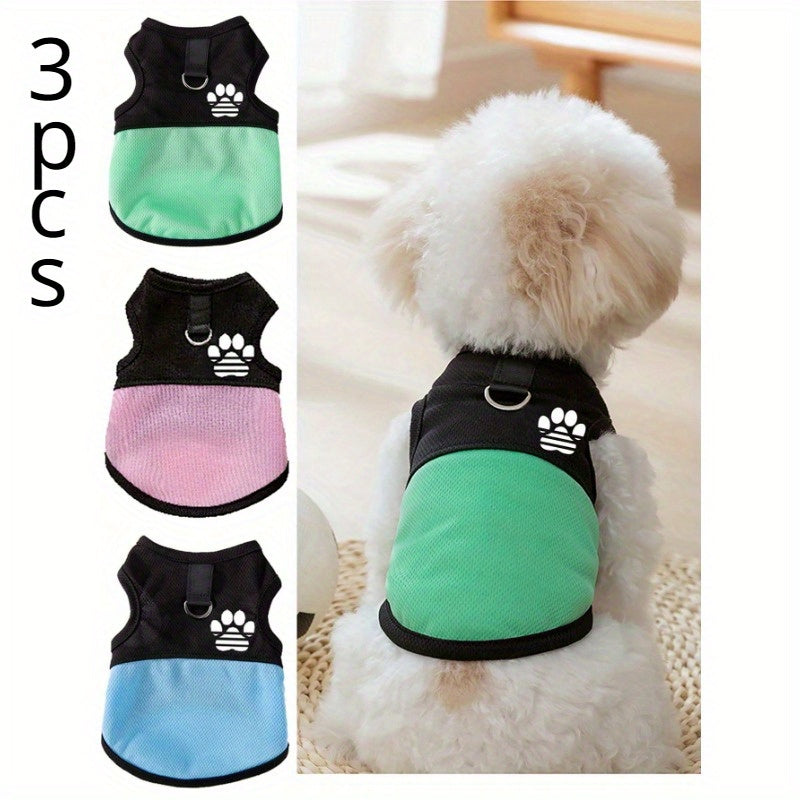 3pcs Summer Pet Mesh Vest