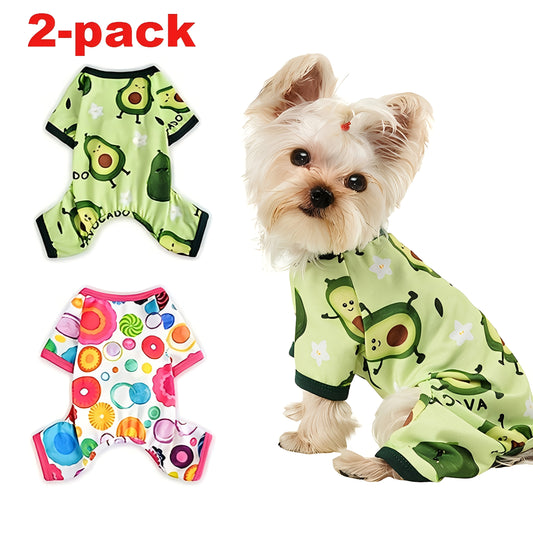2 Pcs Toy Dog Jumpsuits