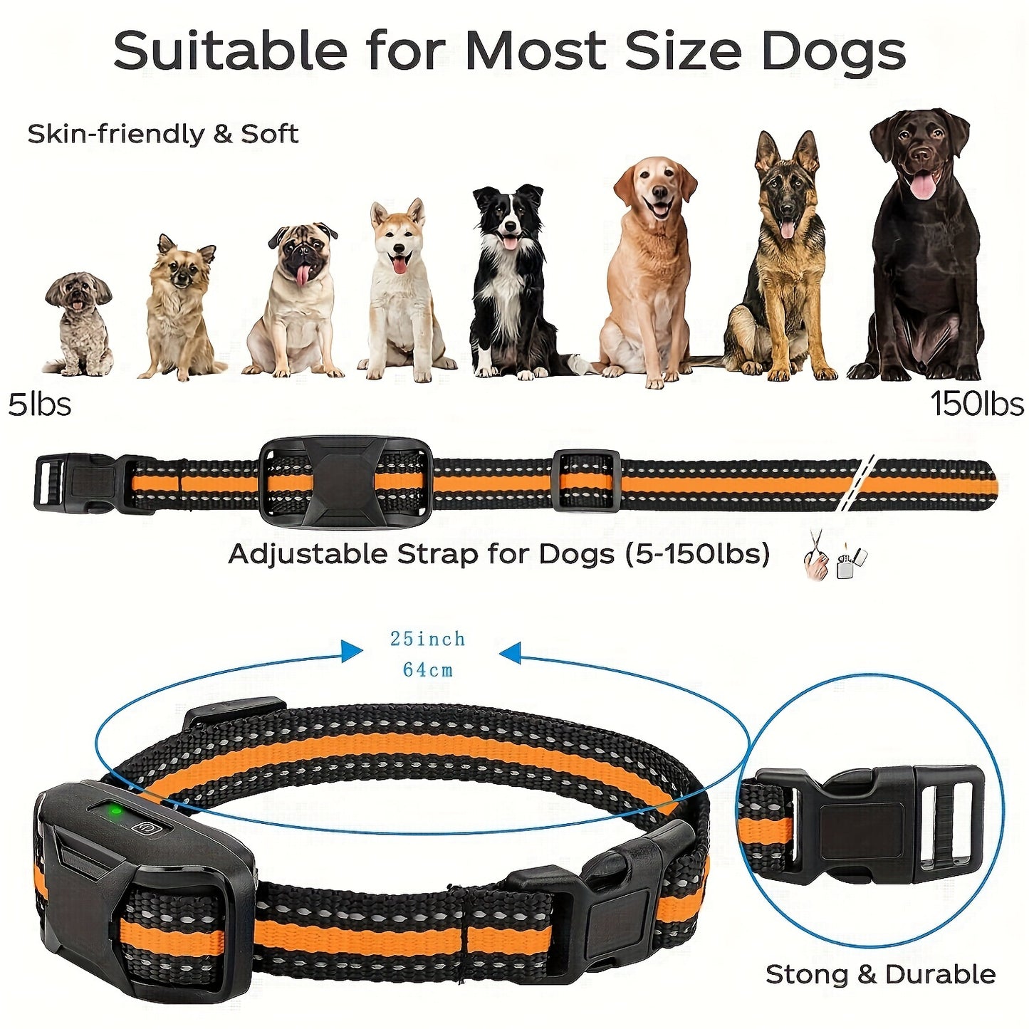 3300Ft Waterproof Electric Training Collar