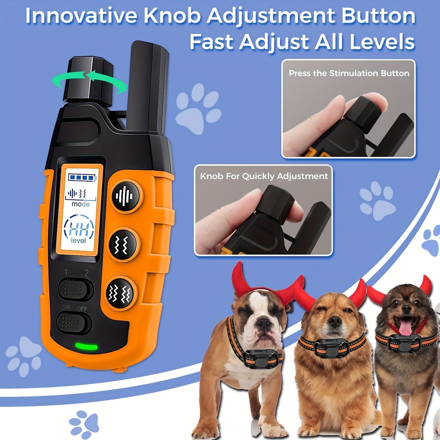 3300Ft Waterproof Electric Training Collar