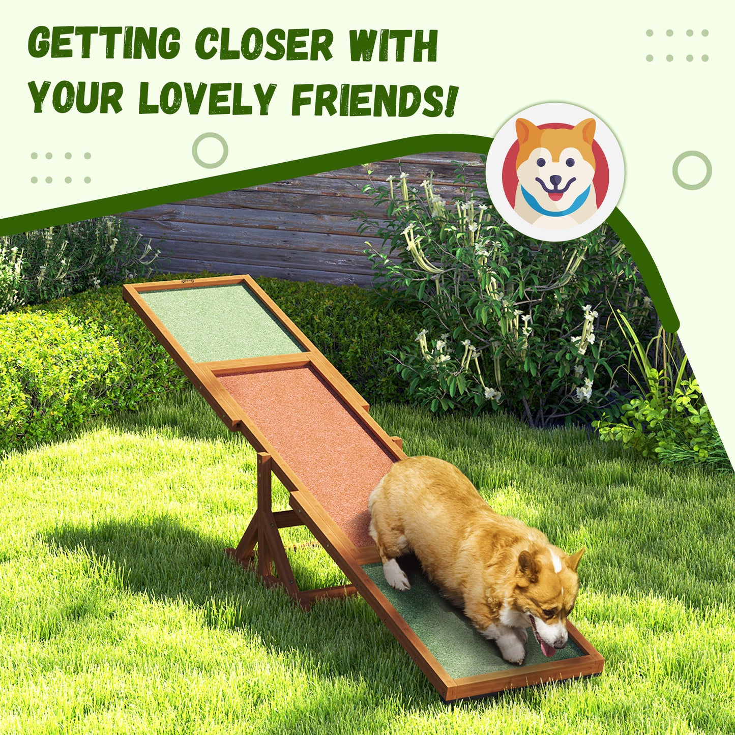 Dog Playground Equipment with Non-slip Surface