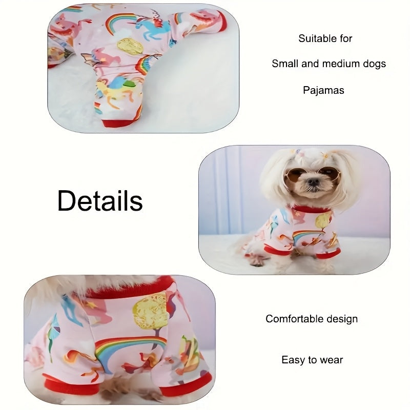 4pcs Comfortable Cute Pet Pajamas