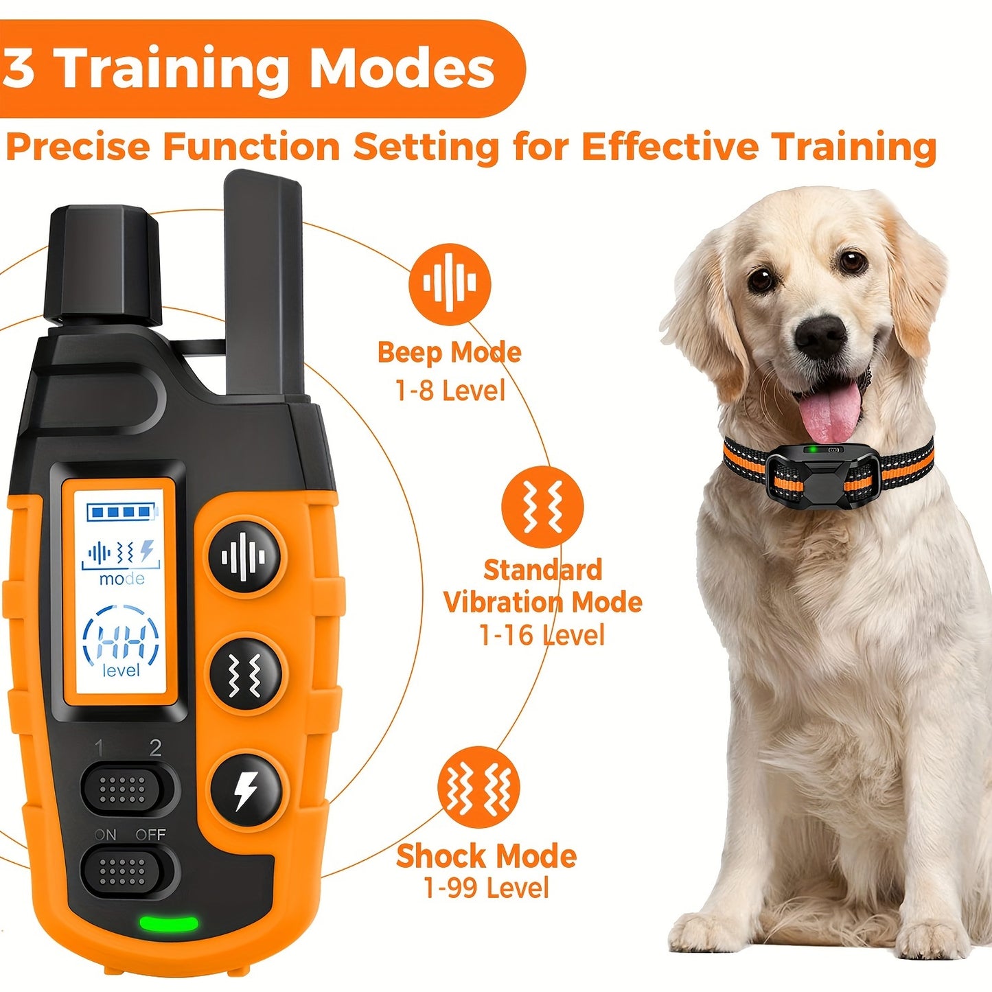 3300Ft Waterproof Electric Training Collar