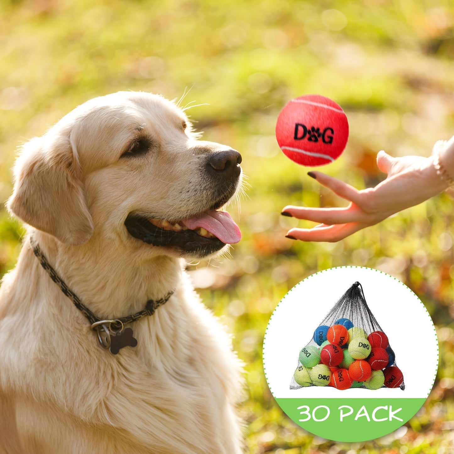 30 Pieces Tennis Balls in Bulk