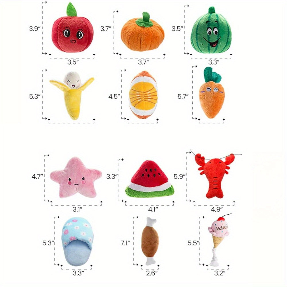 13pcs Plush Toy Fruit Pattern