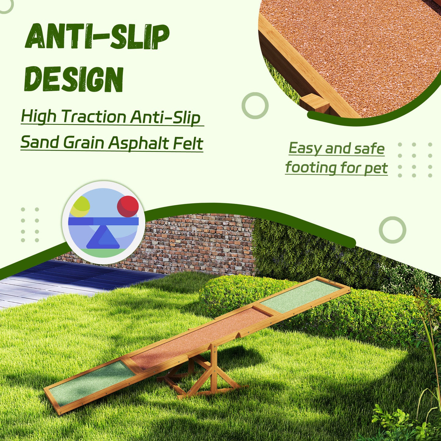 Dog Playground Equipment with Non-slip Surface