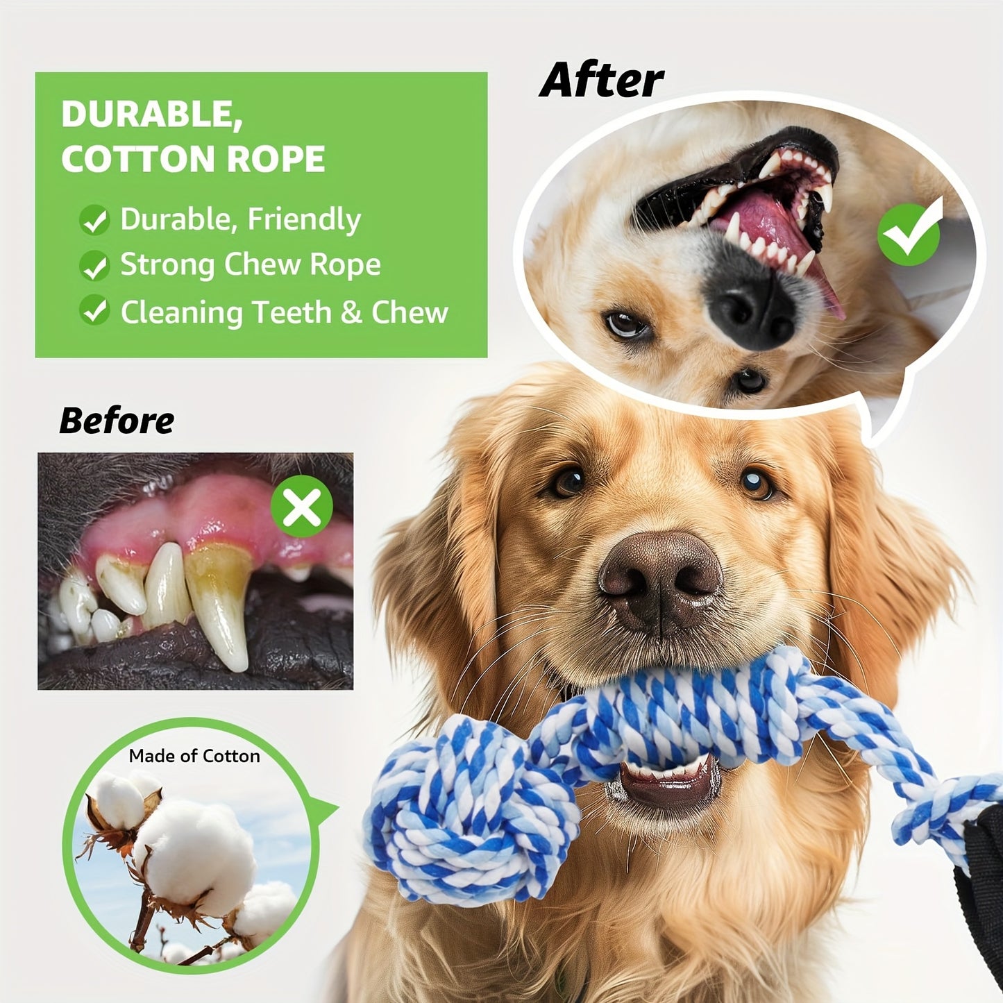 Interactive Rope Toy Tug Of War