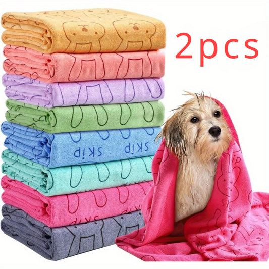 2pcs Ultra-Absorbent Microfiber Towels