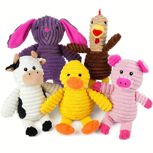Pack Of 5, Plush Squeaky Toys