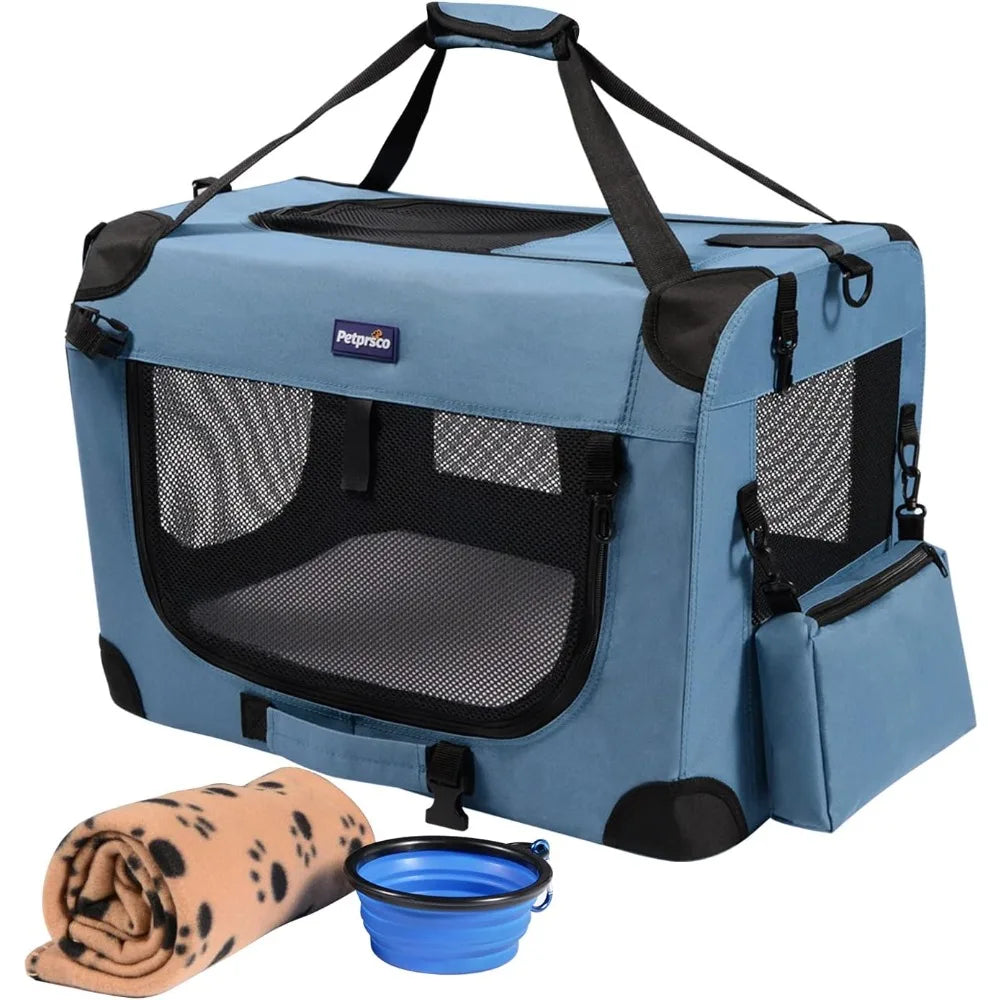 Travel Dog/Cat Crate with Blanket