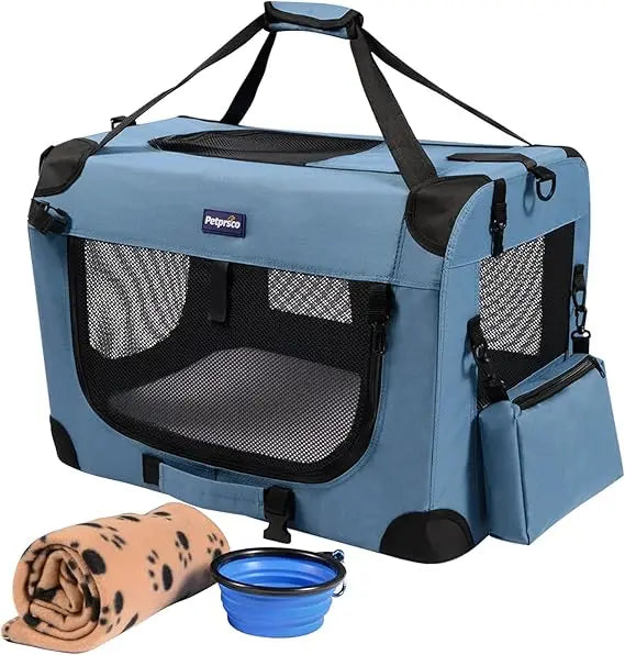 Travel Dog/Cat Crate with Blanket