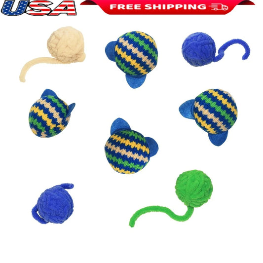 Colorful Catnip Yarn Balls 9 Pack