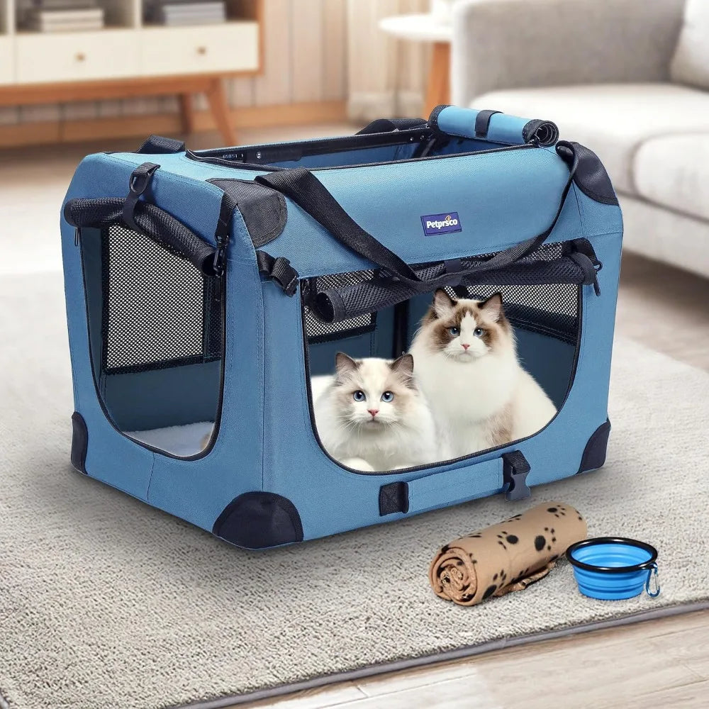 Travel Dog/Cat Crate with Blanket