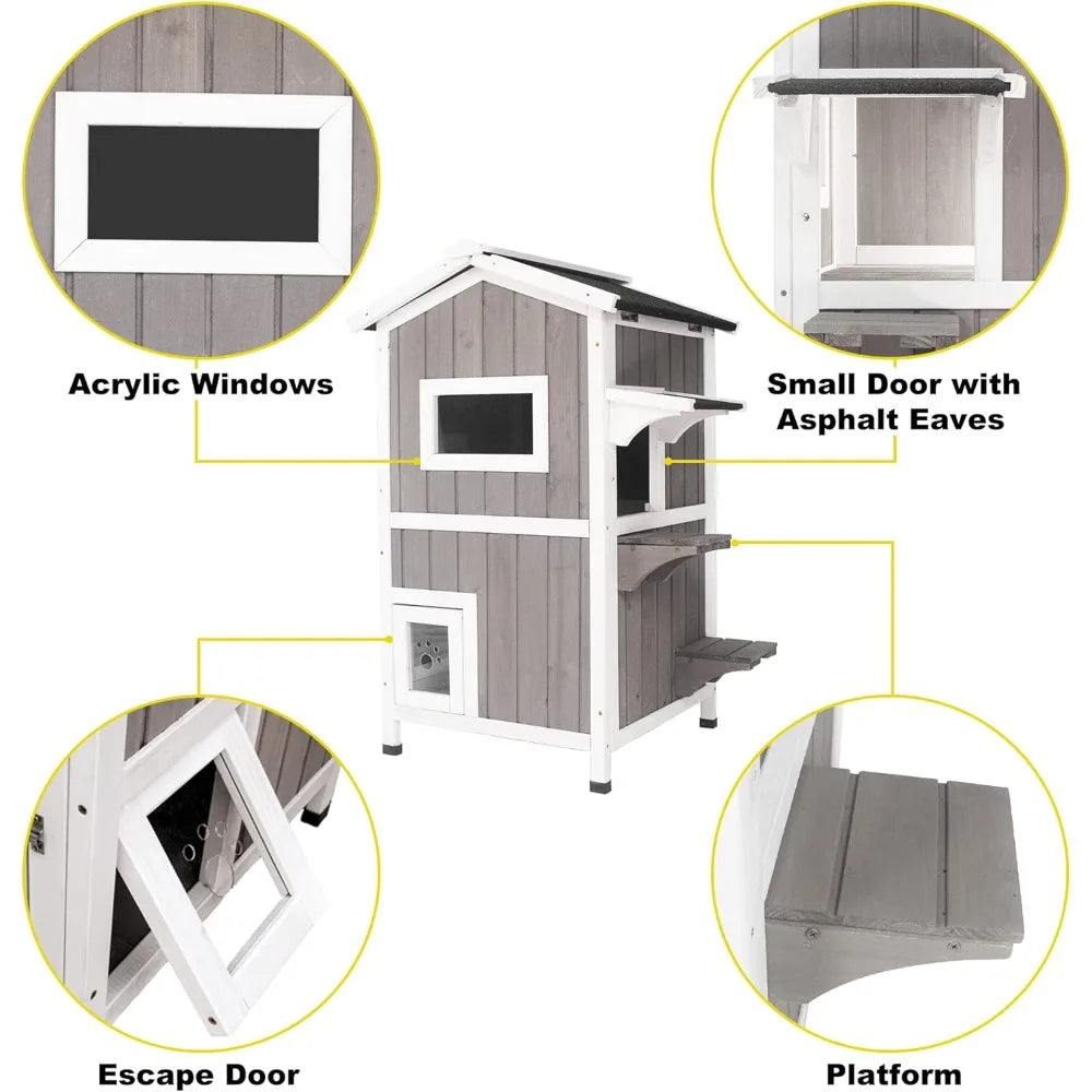 Kitty Outdoor Enclosure with Escape Door