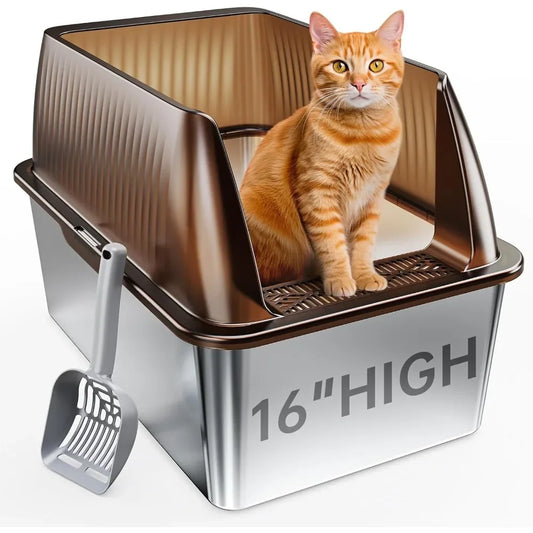 16” XL Stainless Steel Cat Litter Box