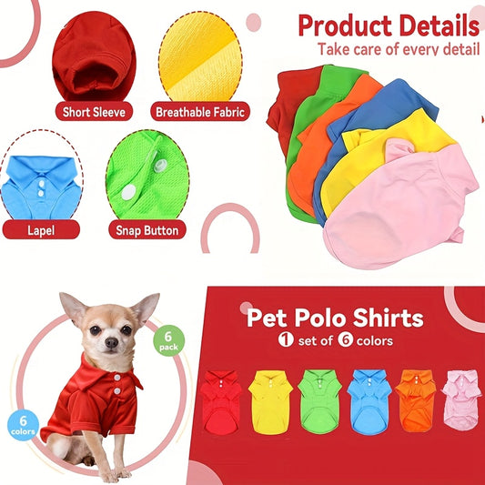 Collared Polo T-Shirts For Dogs
