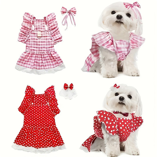 Princess Dress with Bow Hair Accessory