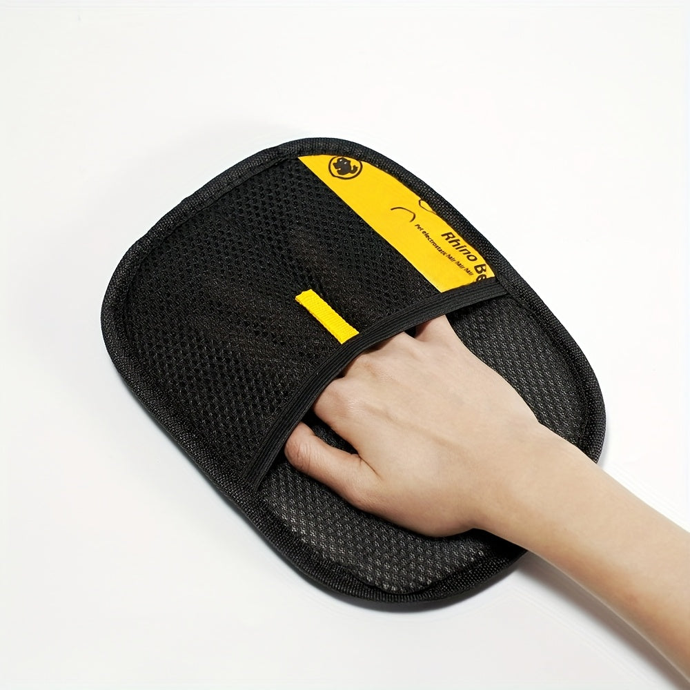 Black Polypropylene Cat Grooming Gloves