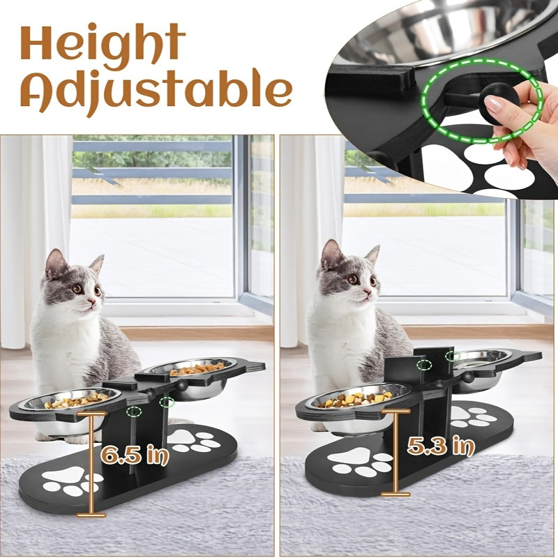 2/3 Adj. Stainless Steel Raised Bowl