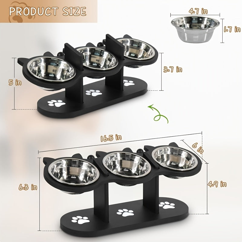 2/3 Adj. Stainless Steel Raised Bowl