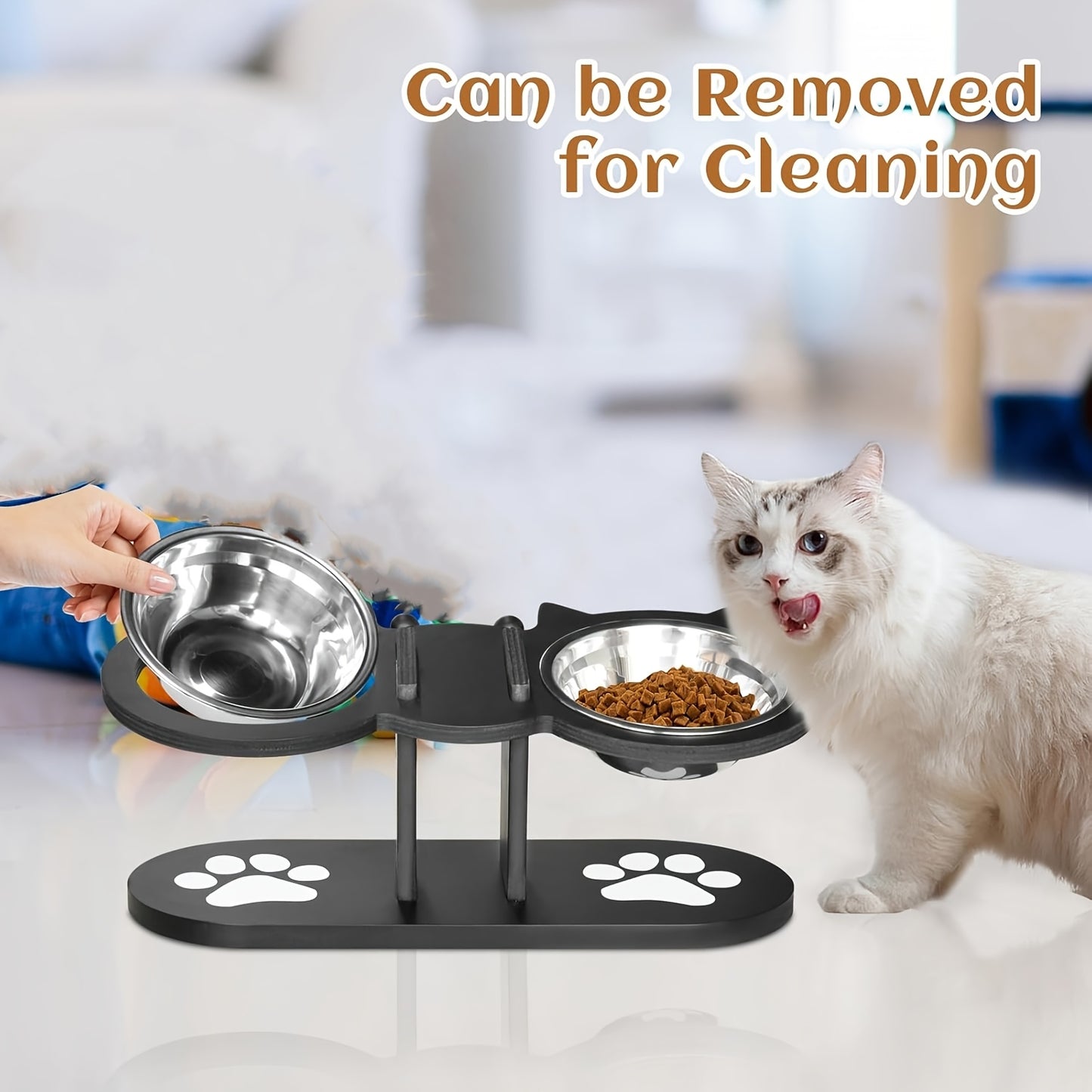 2/3 Adj. Stainless Steel Raised Bowl