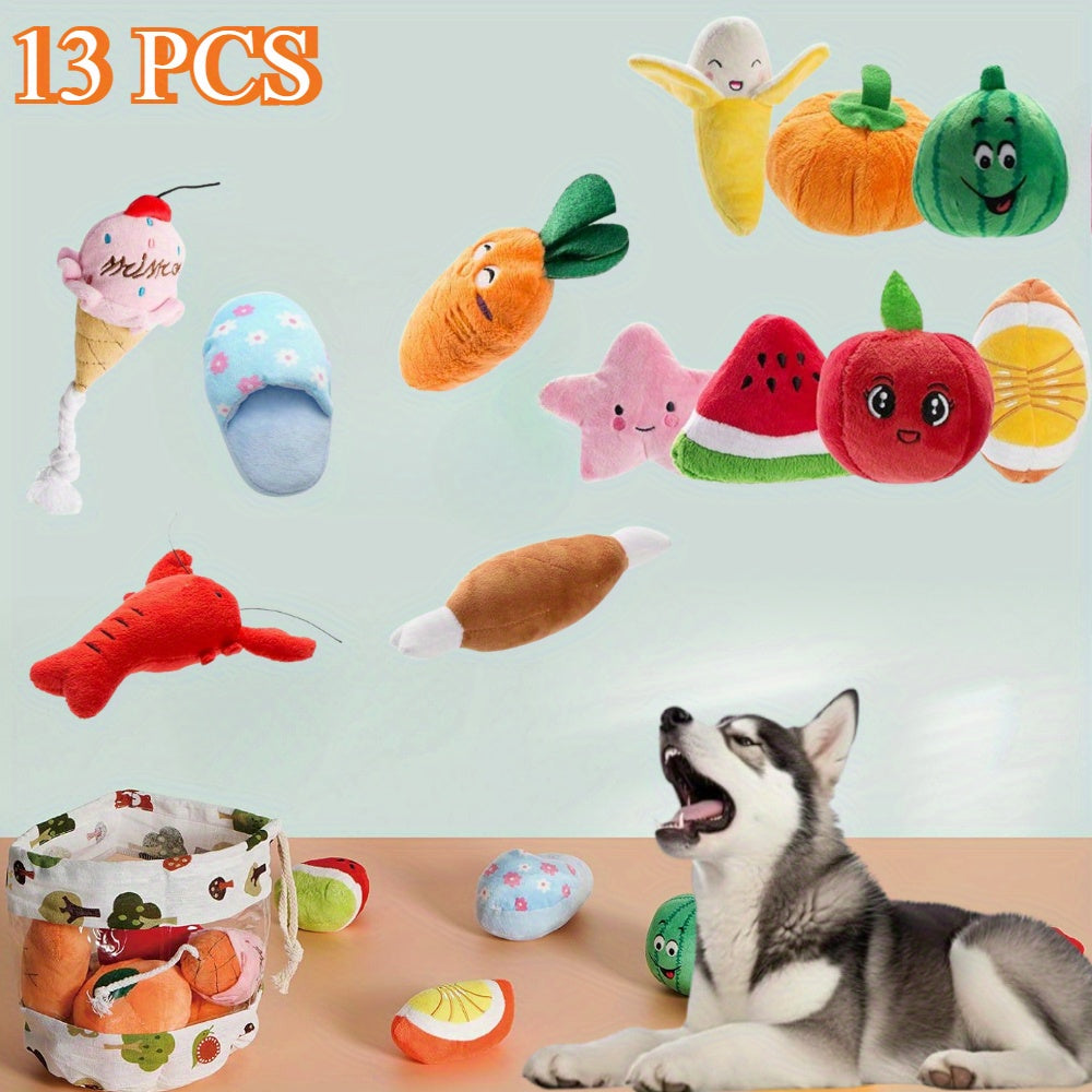 13pcs Plush Toy Fruit Pattern