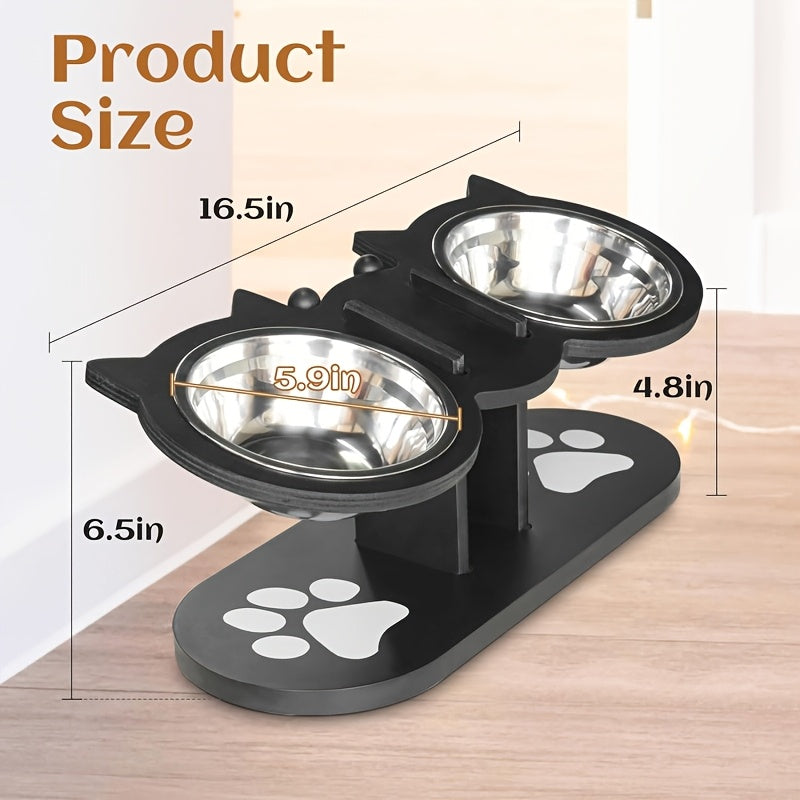 2/3 Adj. Stainless Steel Raised Bowl