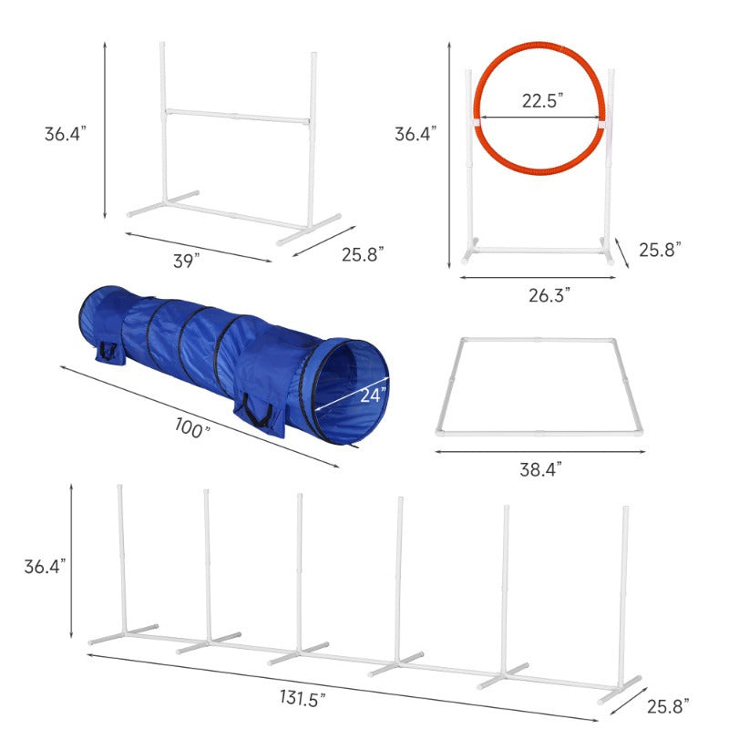 6pcs PVC Agility Training Equipment Set