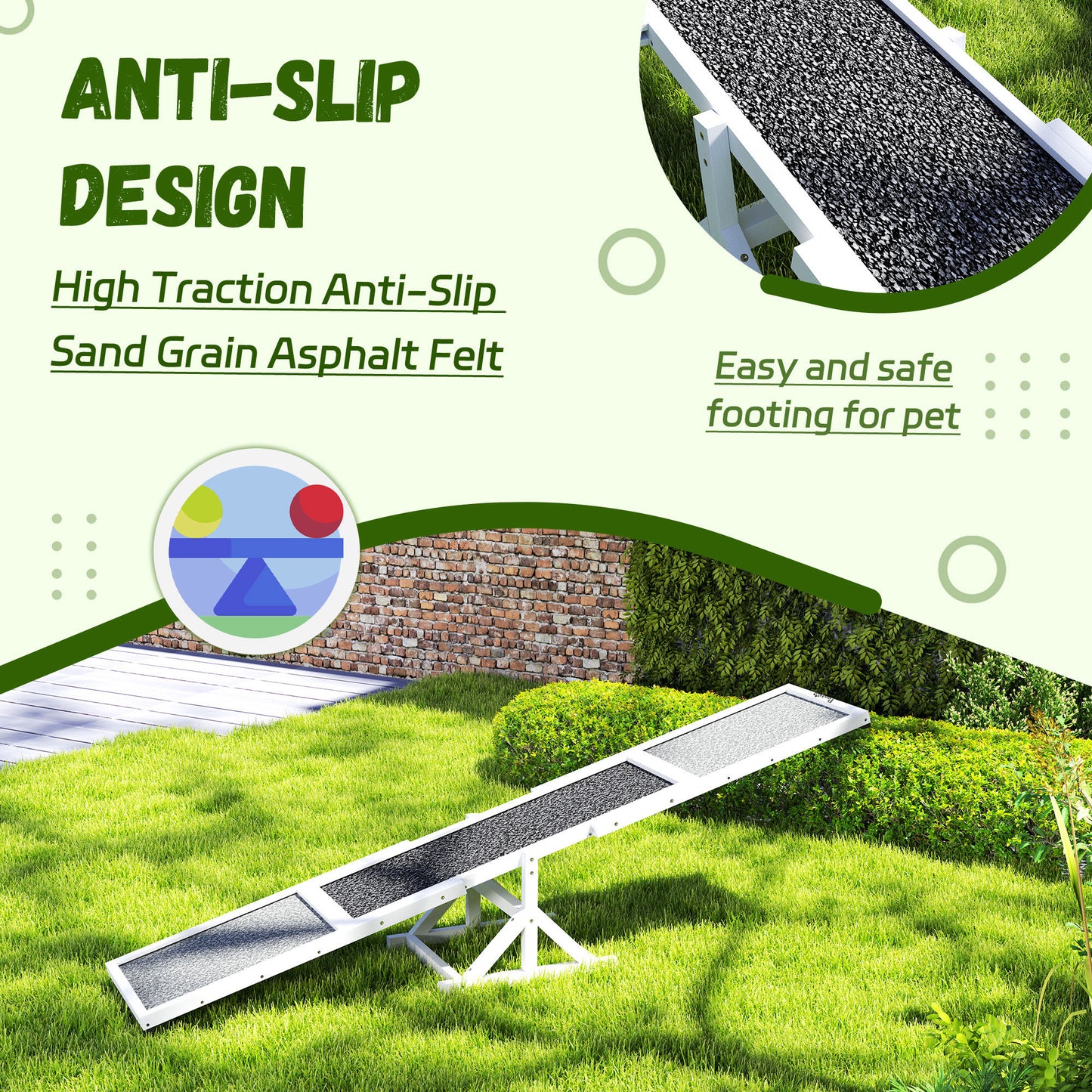 Dog Playground Equipment with Non-slip Surface