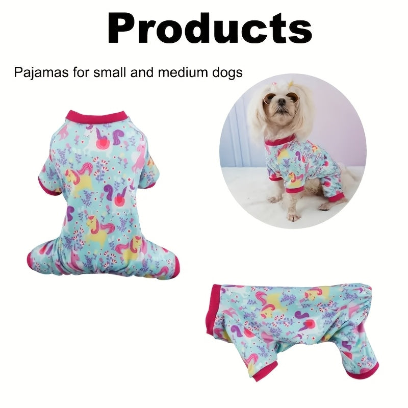 4pcs Comfortable Cute Pet Pajamas